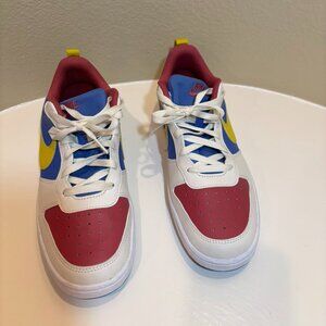 NWOT Nike White Red Blue Yellow Lace-up Athletic Tennis Shoes Size 7